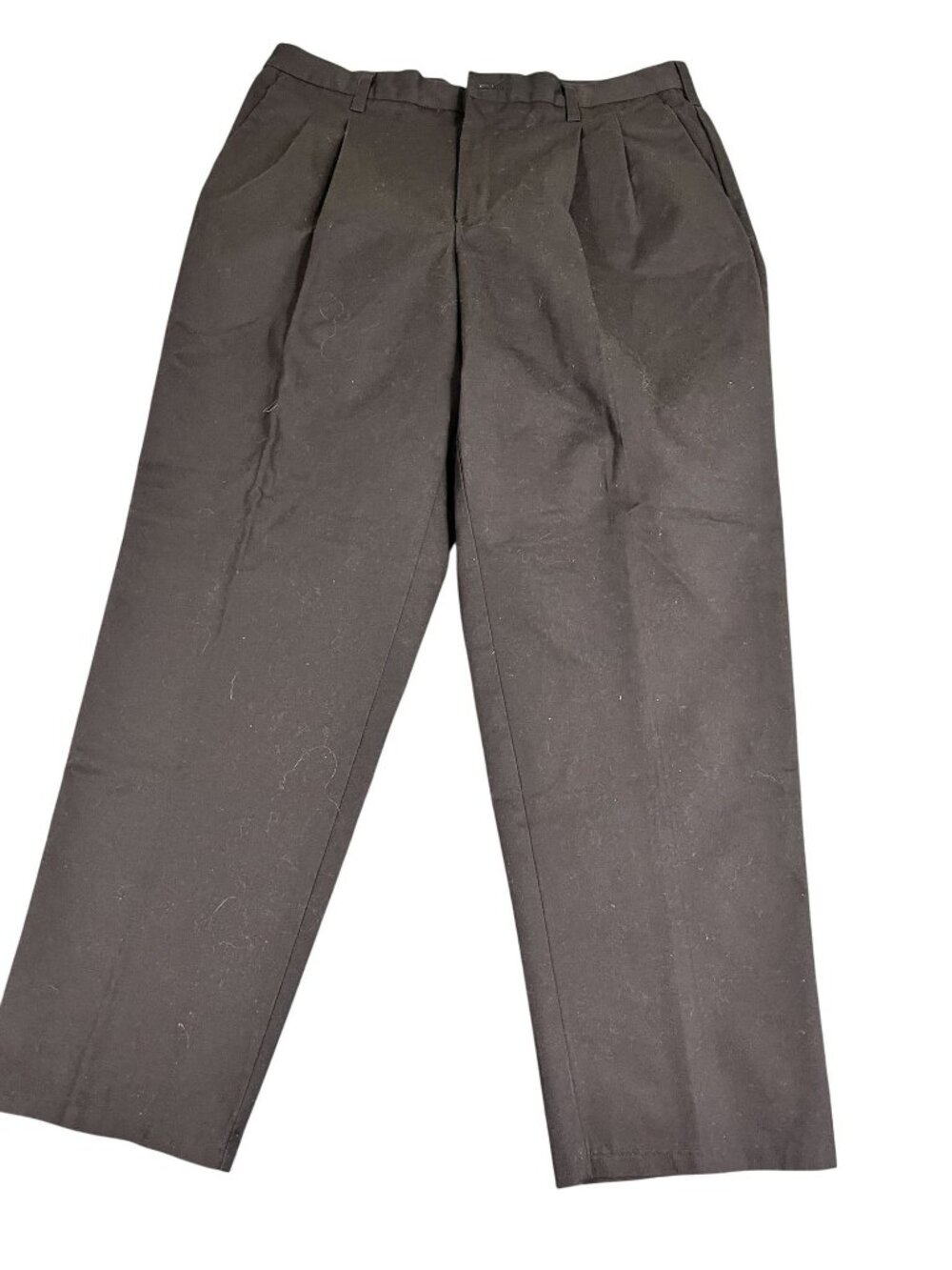 Cintas ComfortFlex Mens Black Pleated Dress Pants Size 38 Work Uniform